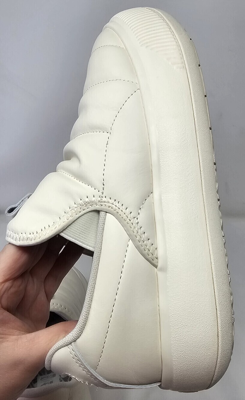 PUMA Suede Mayu Slip On Womens Off White Sneakers Puffer Casual Shoes Size 7.5 - Picture 6 of 10